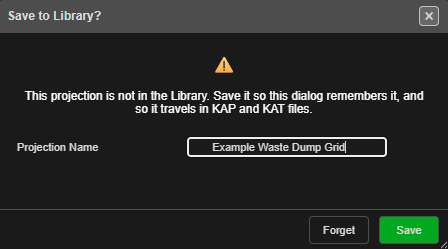 Save to Library? prompt