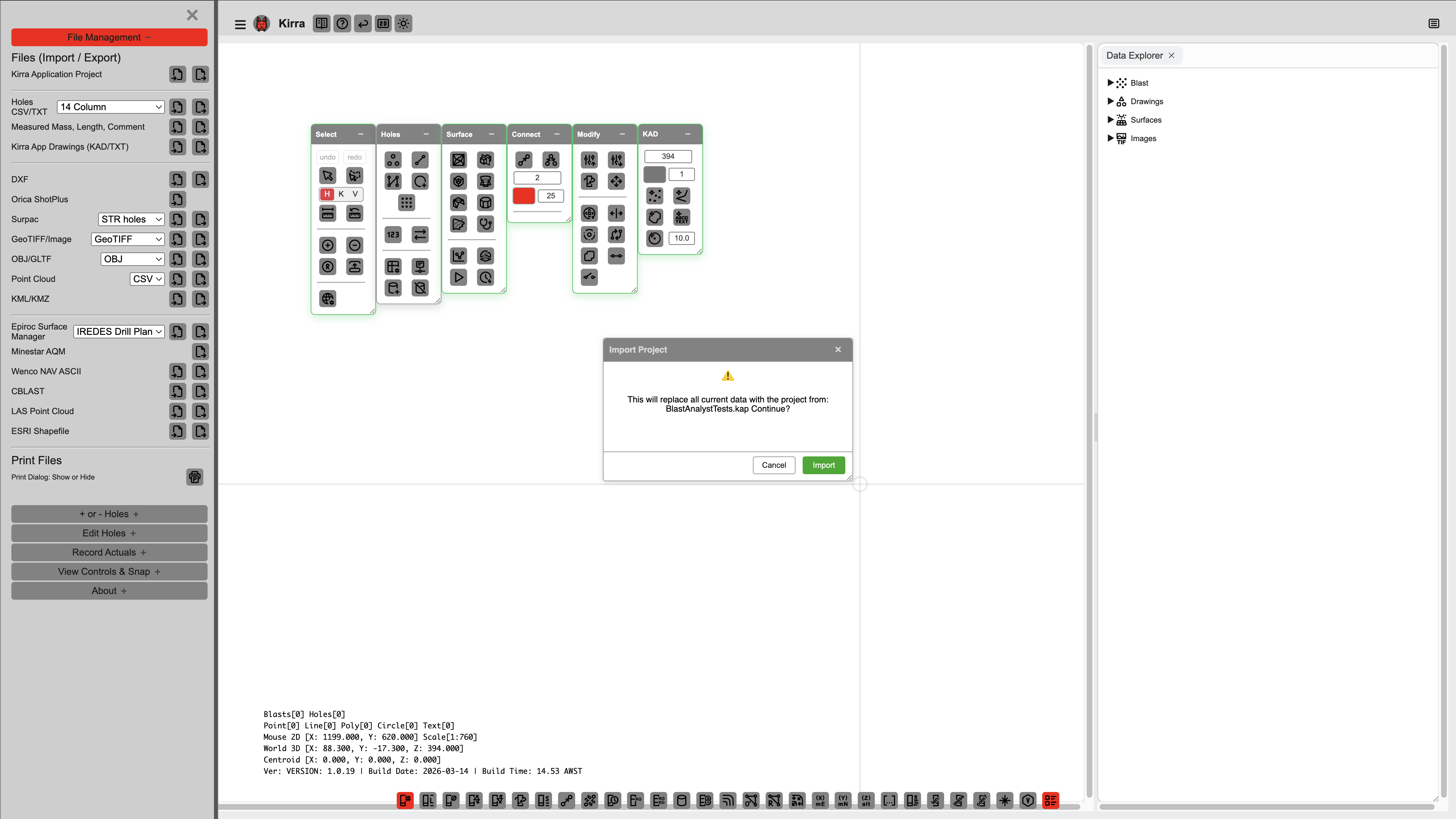 KAP file compatibility warning