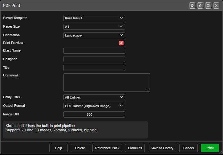 PDF Print dialog