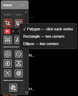 Polygon Select shape menu