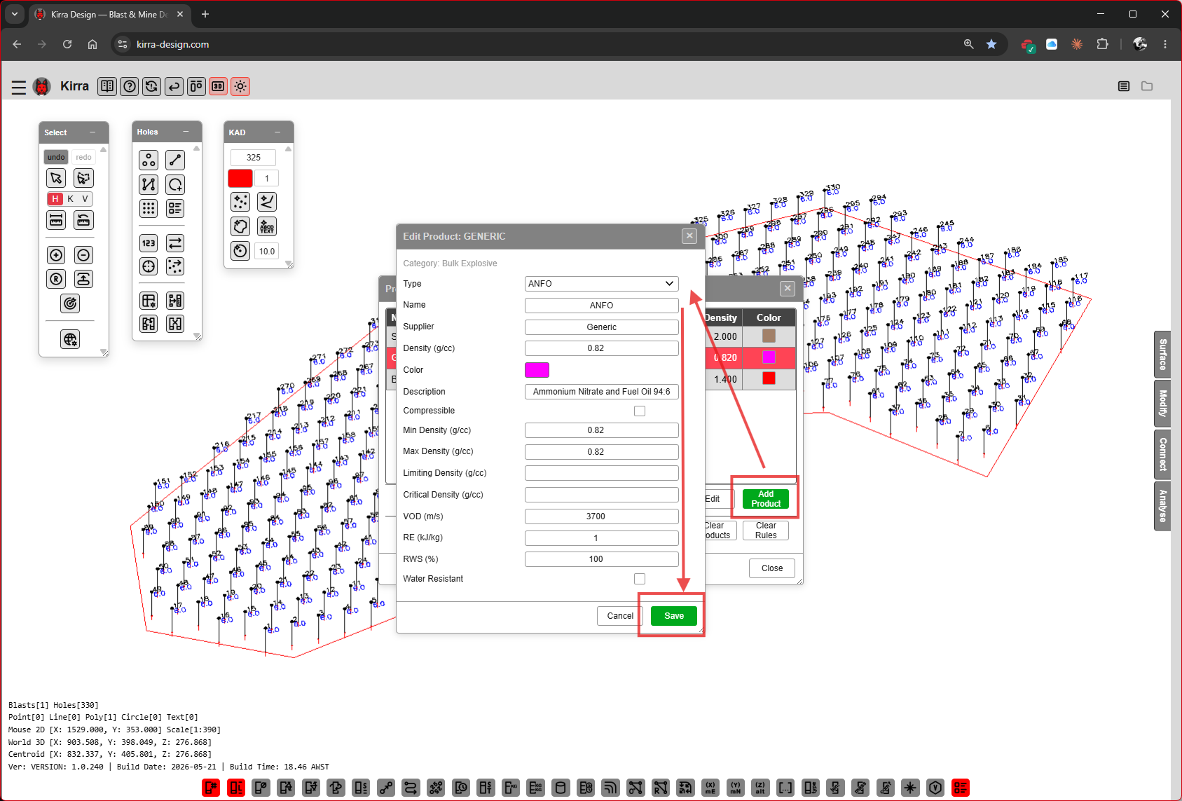 Step 6B — Add ANFO product