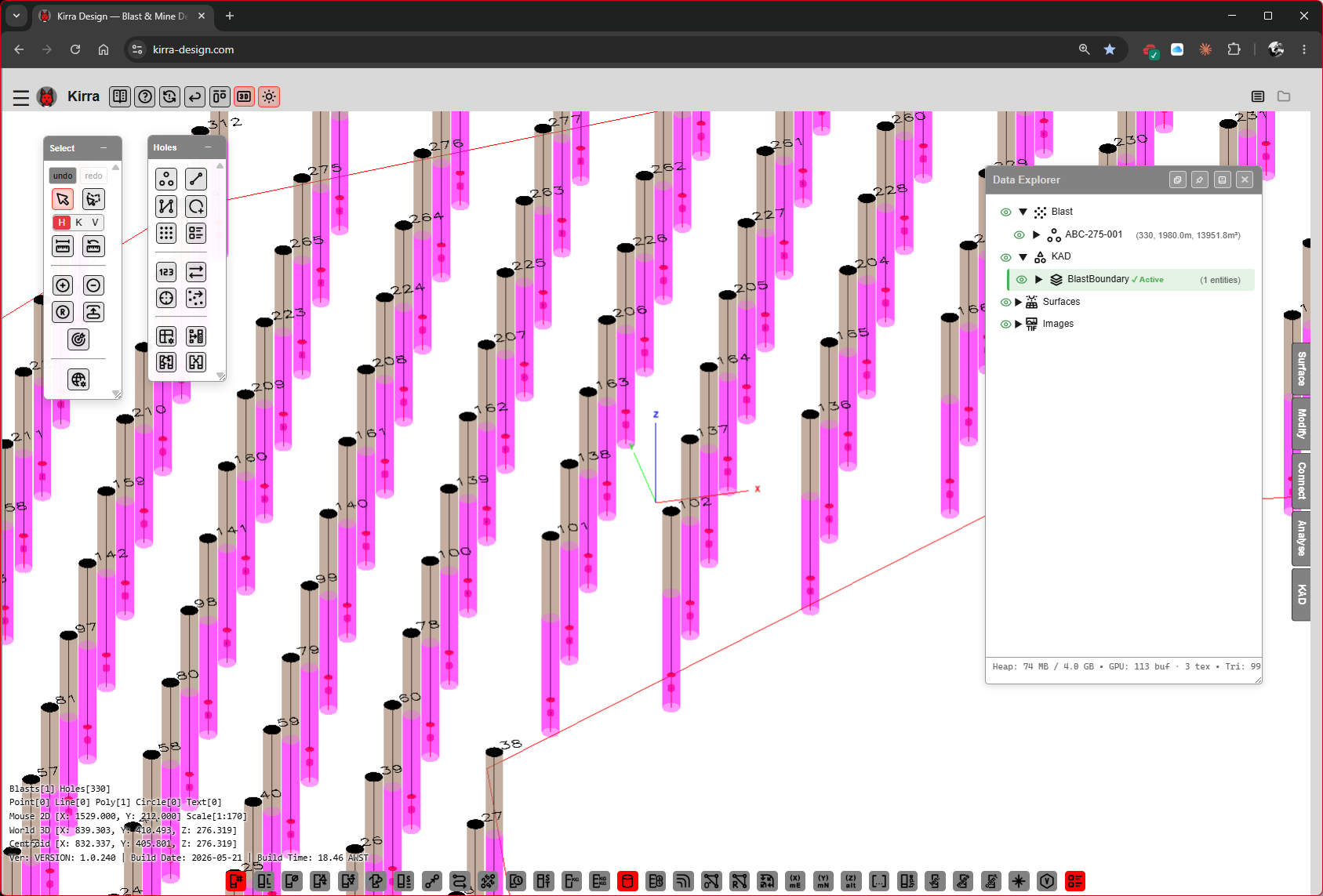 Step 7G — Pattern with charging applied